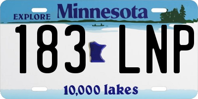 MN license plate 183LNP