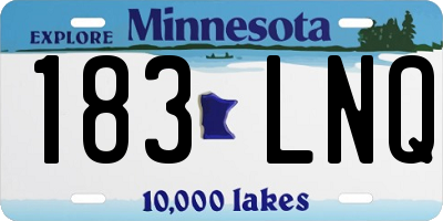 MN license plate 183LNQ