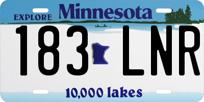 MN license plate 183LNR