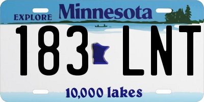 MN license plate 183LNT