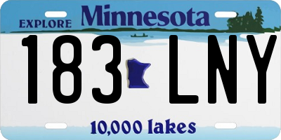 MN license plate 183LNY