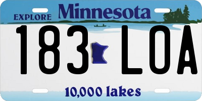 MN license plate 183LOA