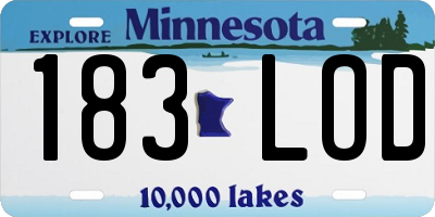 MN license plate 183LOD
