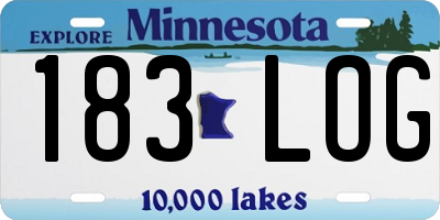 MN license plate 183LOG