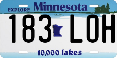MN license plate 183LOH