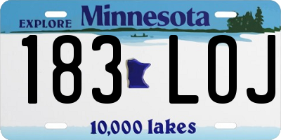 MN license plate 183LOJ