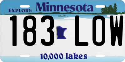 MN license plate 183LOW
