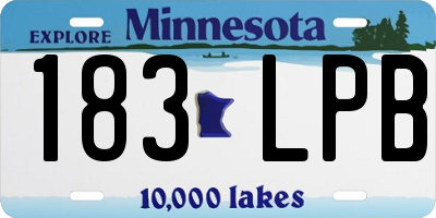 MN license plate 183LPB
