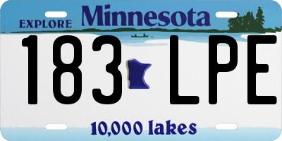 MN license plate 183LPE
