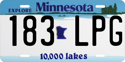 MN license plate 183LPG