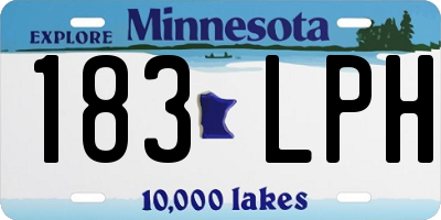 MN license plate 183LPH