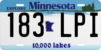 MN license plate 183LPI