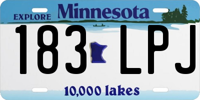 MN license plate 183LPJ