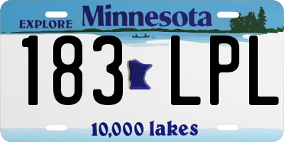 MN license plate 183LPL