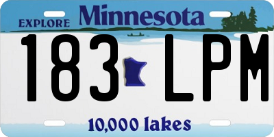 MN license plate 183LPM