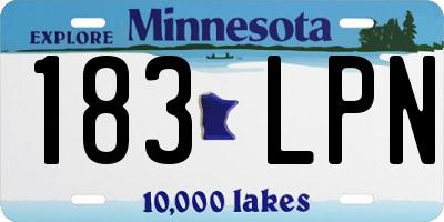 MN license plate 183LPN
