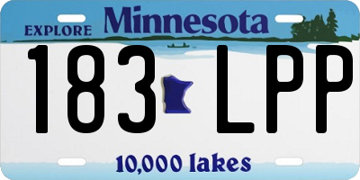 MN license plate 183LPP