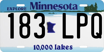 MN license plate 183LPQ
