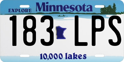 MN license plate 183LPS