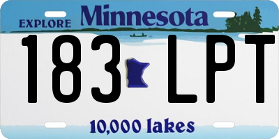 MN license plate 183LPT