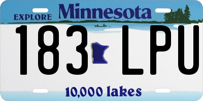 MN license plate 183LPU