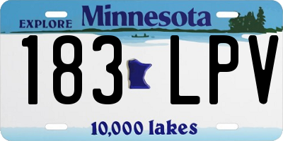 MN license plate 183LPV