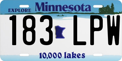 MN license plate 183LPW
