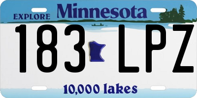 MN license plate 183LPZ