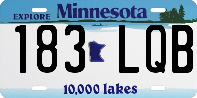 MN license plate 183LQB