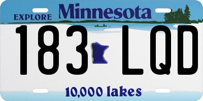MN license plate 183LQD