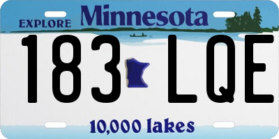 MN license plate 183LQE