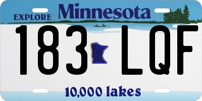 MN license plate 183LQF