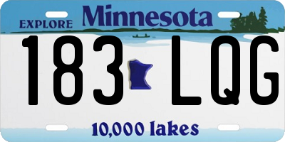 MN license plate 183LQG