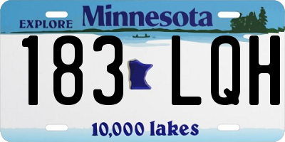 MN license plate 183LQH