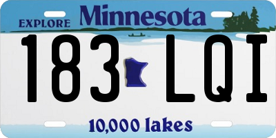 MN license plate 183LQI