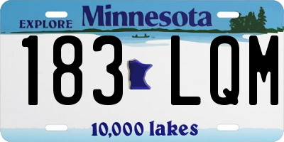 MN license plate 183LQM