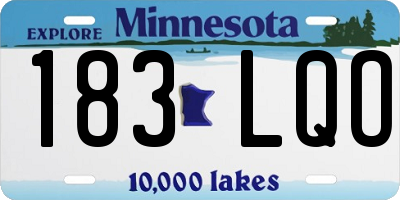 MN license plate 183LQO