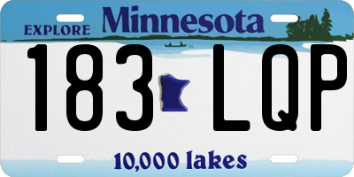 MN license plate 183LQP
