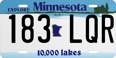MN license plate 183LQR