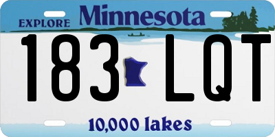 MN license plate 183LQT