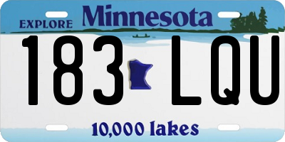MN license plate 183LQU