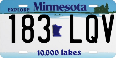 MN license plate 183LQV