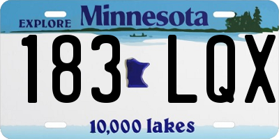 MN license plate 183LQX