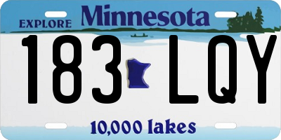 MN license plate 183LQY