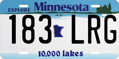 MN license plate 183LRG