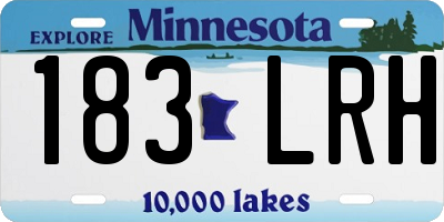 MN license plate 183LRH
