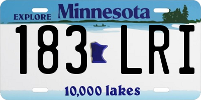 MN license plate 183LRI
