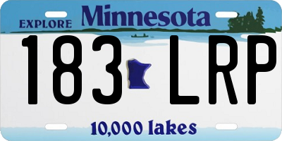 MN license plate 183LRP