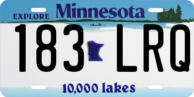 MN license plate 183LRQ