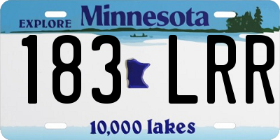 MN license plate 183LRR